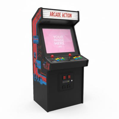 Arcade Machine Mockup in Isolated Background