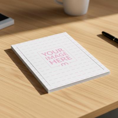 Paperback Book Mockup on Sunlit Wooden Desk