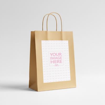 Kraft Paper Shopping Bag Mockup Isolated Background