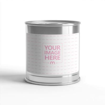Wrapped Label Mockup on Metal Can