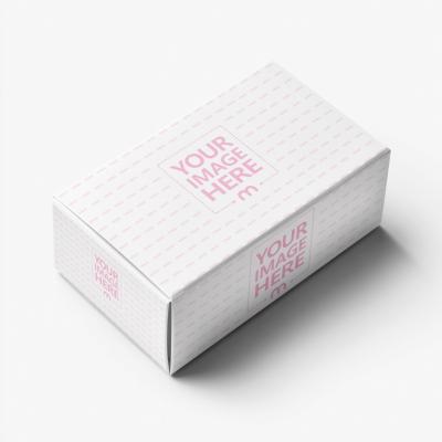 Rectangular Product Box Mockup Side View in Isolated Scene