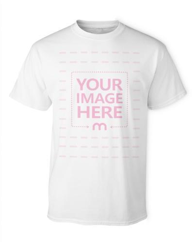T-Shirt Mockup Front View Isolated on White Background