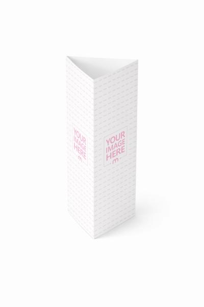 Trifold Brochure Mockup in Triangular Folded Position