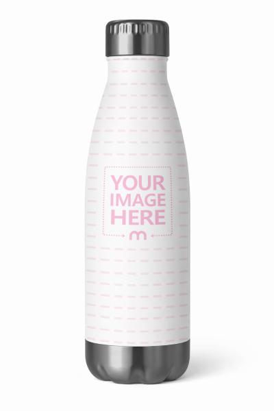 Stainless Steel Water Bottle Mockup on Isolated Background
