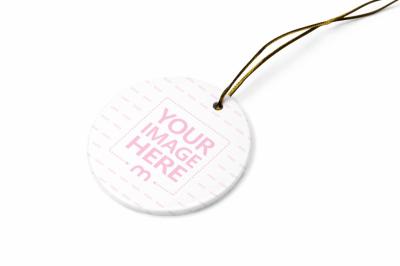 Round Ornament Mockup on Isolated Blank Surface
