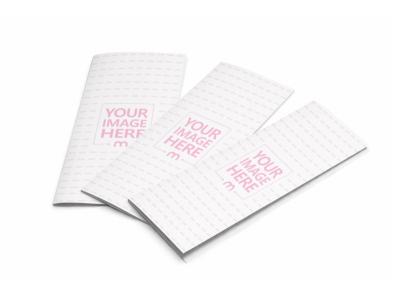 Folded Trifold Brochure Mockup in Isolated Clean Surface