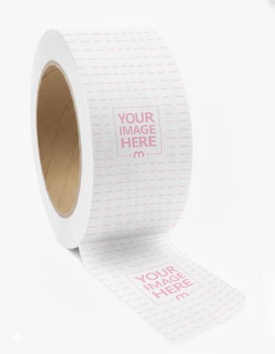 Wide Packing Tape Roll Mockup on Isolated Background