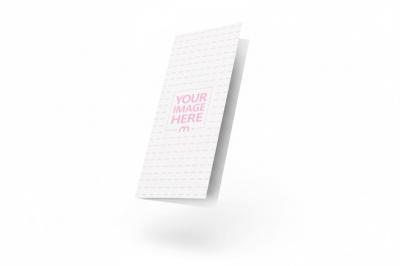 Brochure Mockup in Angled View on White Background