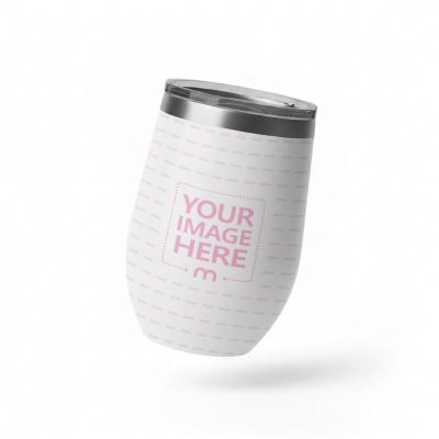 Insulated Tumbler Mockup Floating on Clean White Background