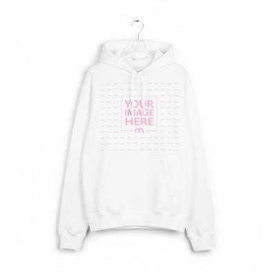 Hoodie Mockup on Hanger Isolated on White Background