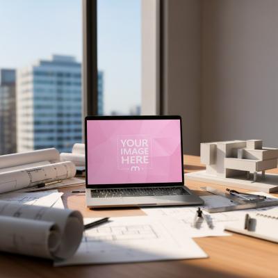 Laptop Mockup Generator with Architecture Scale Model