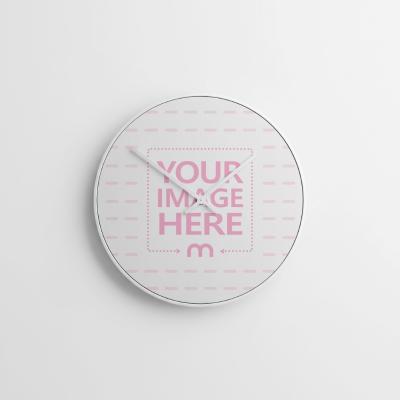 Minimal Wall Clock Mockup for Modern Timepiece