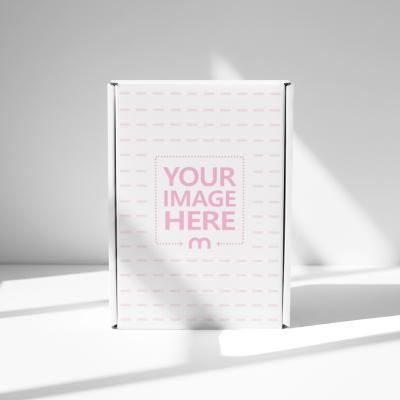 Box Mockup in Minimalist Studio for Packaging Design