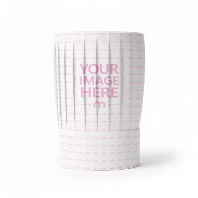 Chefs Hat Mockup with Pleated Design Isolated Background