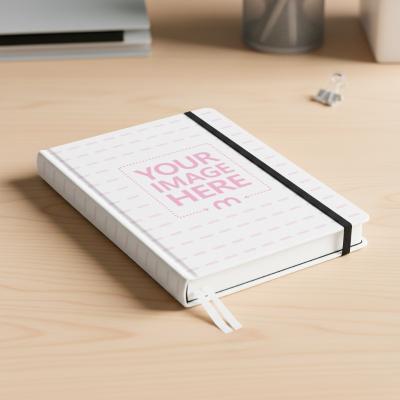 Hardcover Notebook Mockup with Elastic Band