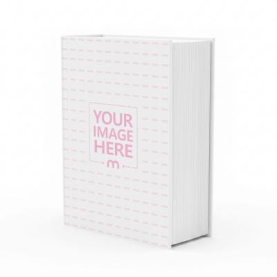 Hardcover Book Mockup Upright Angle View Isolated Background