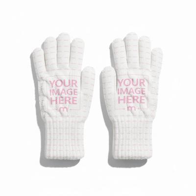 Knitted Winter Gloves Pair Mockup for Accessory Ads
