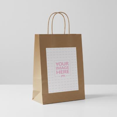 Kraft Paper Shopping Bag Mockup for Retail Packaging