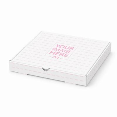 Pizza Box Mockup Flat Lay Angled View for Shop Branding