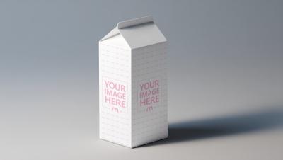 Carton Box Mockup for Beverage Packaging Design