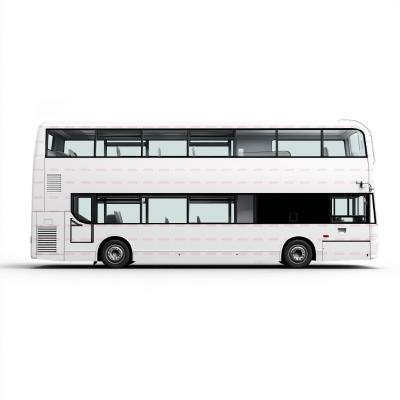 Double Decker Bus Mockup for Public Transport Design