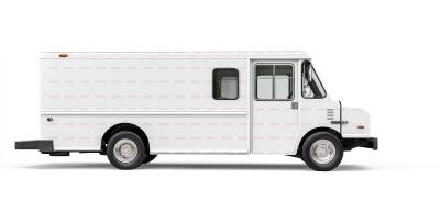 Utility Van Mockup Side View for Commercial Vehicles