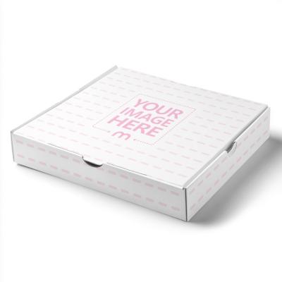 Pizza Box Mockup Closed Lid View for Food Packaging Design