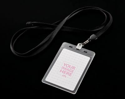 Transparent Badge Holder Mockup for Professional Access Design