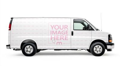 Cargo Van Mockup for Realistic Fleet Branding Design