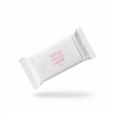 Candy Bar Wrapper Mockup Floating for Realistic Snack Packaging