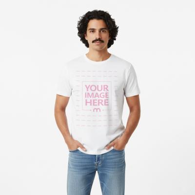 Classic T-Shirt Mockup on Male Model Studio Background