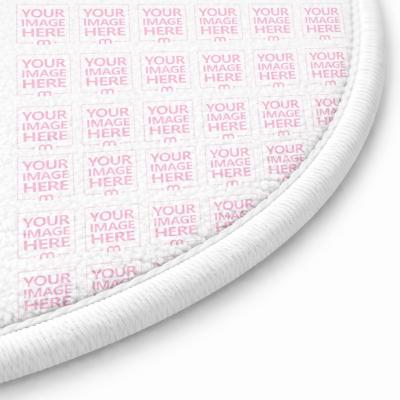 Round Rug Mockup with Texture Detail for Home Décor Branding