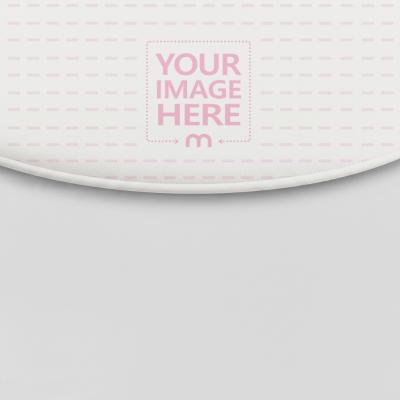 Round Rug Mockup with Edge Texture for Fabric Print