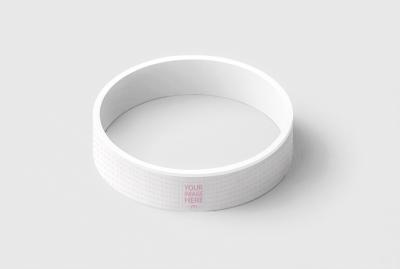 Wristband Mockup on Neutral Surface for Event Band Design