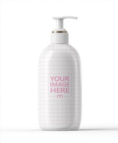 Rounded Cosmetic Bottle Mockup for Personal Care Packaging