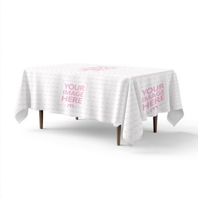 Tablecloth Mockup with Draped Fabric Isolated Background