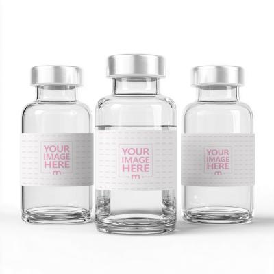 Three Glass Vials Mockup for Pharmaceutical Packaging