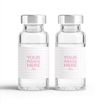 Two Glass Vials Mockup Side by Side for Serum Packaging