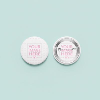 Round Pin Button PSD Mockup for Merchandise Branding