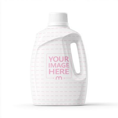 Laundry Detergent Bottle Mockup with Handle