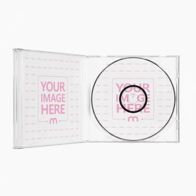CD Case Mockup with Disc on White Background