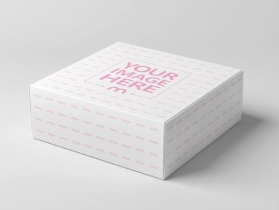 Rectangle Box PSD Mockup on Isolated Background