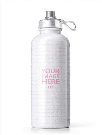 Reusable Water Bottle Mockup with Metal Cap