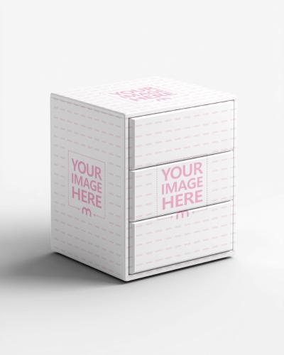 Minimal Drawer Cabinet Mockup for Storage Furniture Ads