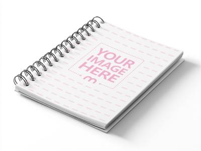 Spiral Notebook Mockup Flatley for Stationery Branding