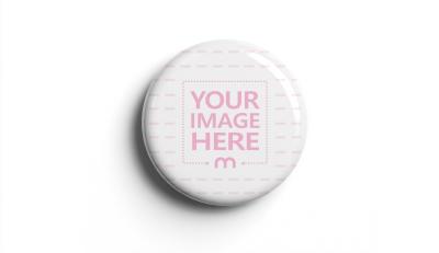 Round Metal Pin PSD Mockup Top View