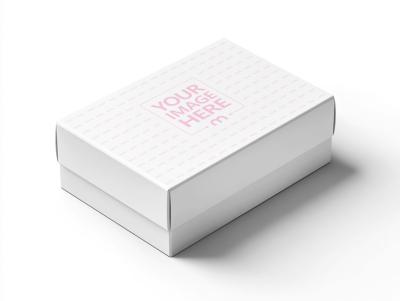 Rectangular Product Box Mockup on Neutral Background