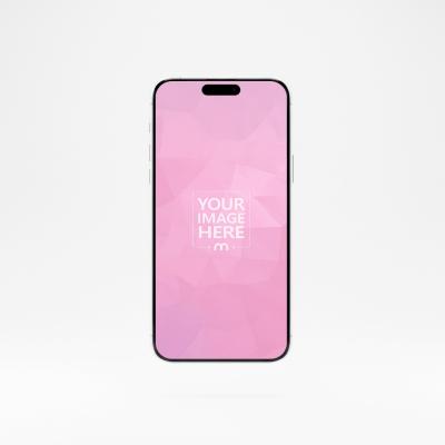 iPhone Mockup Floating on Isolated Background