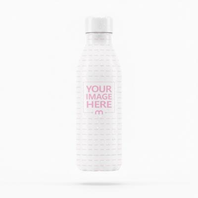 Insulated Water Bottle Mockup with Water Droplets