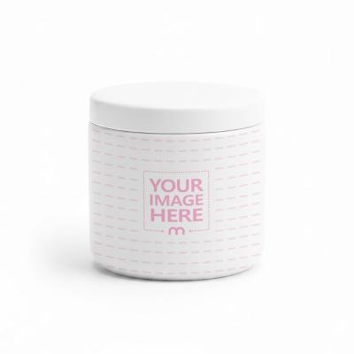 Cosmetic Jar Mockup with Lid on Isolated Background